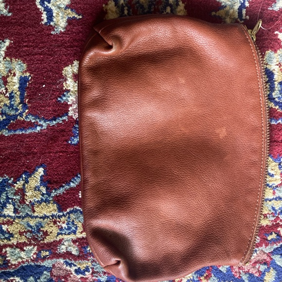Baggu brown leather pouch/clutch - Picture 2 of 5